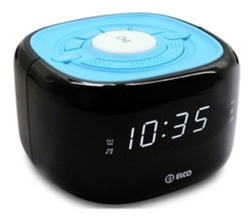 ELCO PD85 Negro-Azul - Despertador Radio Digital
