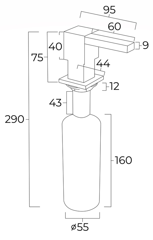 TEKA 115890012 - Dispensador de Jabón Acero Inoxidable