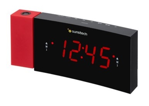SUNSTECH FRDP3RD Negro-Rojo - Despertador Digital
