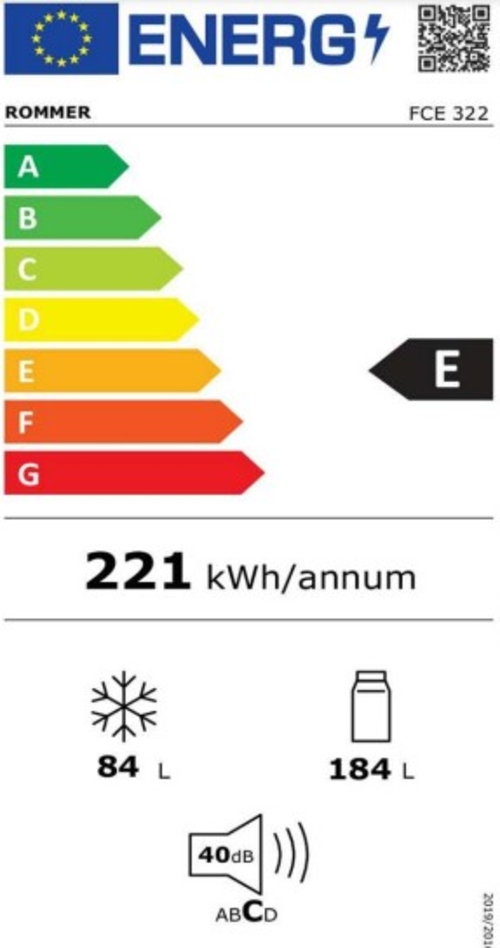 ROMMER FCE-322 Blanco - Frigorífico Combi Cíclico