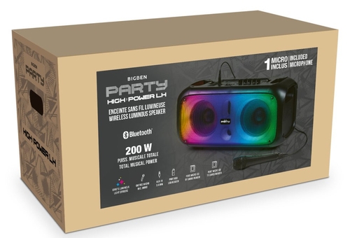 BIGBEN PARTYBTHPLH Negro - Altavoz Portátil 200W