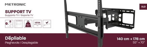 METRONIC 451068 Negro - Soporte TV 55"-70"