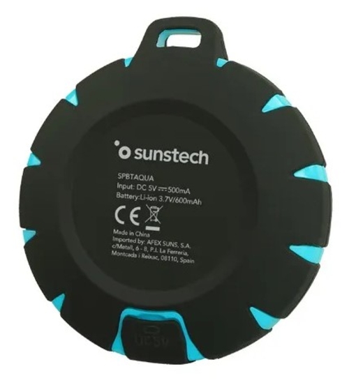 SUNSTECH SPBT-AQUA-BL Negro-Azul - Altavoz Portátil 3W