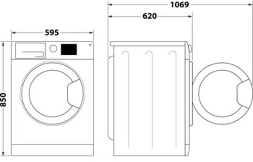 INDESIT BWE 101496X WSV SPT Blanco - Lavadora Carga Frontal 10KG 1400RPM