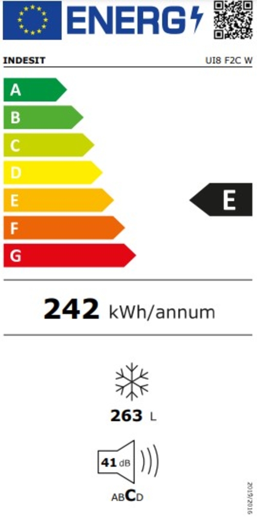 INDESIT UI8 F2C W Blanco - Congelador Vertical No Frost