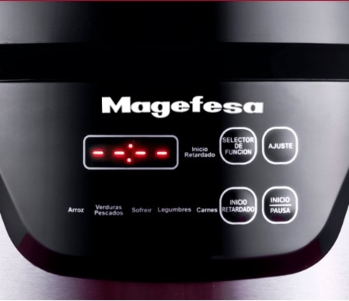MAGEFESA MGF- 6402 INOX-Negro - Olla a Presión Eléctrica 6L