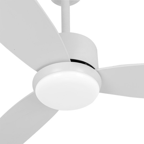 Abrila DC GENIL 132CM Blanco - Ventilador de Techo Aspa Normal con Luz