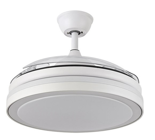 ABRILA ESPARTA Blanco - Ventilador de Techo Aspas Retráctiles 59W