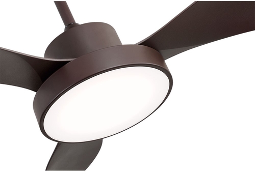 Abrila DC HAYATE 120CM Marrón - Ventilador de Techo Aspa Normal con Luz