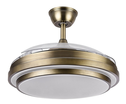 ABRILA IBE Cuero - Ventilador de Techo Aspas Retráctiles 59 W F
