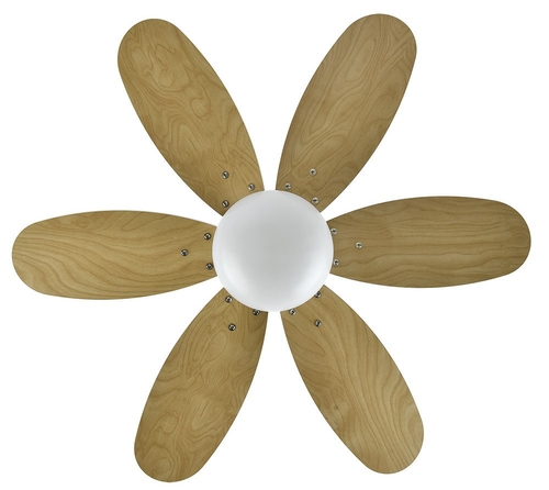 Abrila DC ALVES 85CM Blanco-Haya - Ventilador de Techo Aspa Normal Reversible con Luz