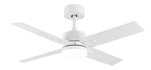 Abrila DC TALCO 106CM Blanco-Haya - Ventilador de Techo Aspa Normal Reversible con Luz