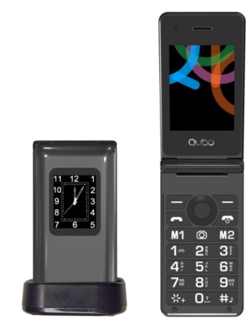 Qubo Senior X-28 Negro - Móvil 2.8" 32MB