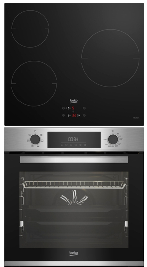 BEKO BBSE-12340-X - Conjunto Vitrocerámica de Inducción + Horno INOX