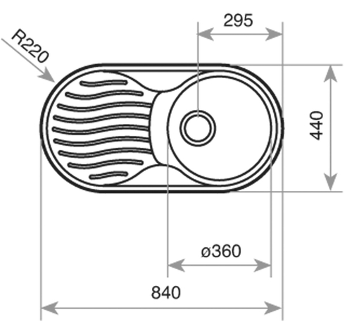Fregadero Teka  DR 80 1C 1E Derecha 1 Seno Acero Austenítico
