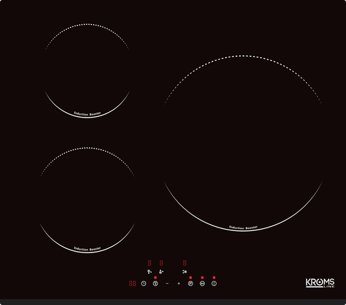 KROMSLINE KVI-3FI-B3 + KHI-405-G - Conjunto Vitrocerámica de Inducción + Horno INOX
