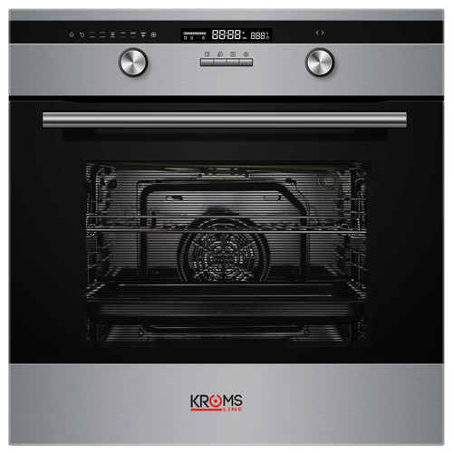 KROMSLINE KVI-3FI-B3 + KHM-1000-G-IX-PD INOX - Conjunto Vitrocerámica de Inducción + Horno + Microondas KMM-25-DXN