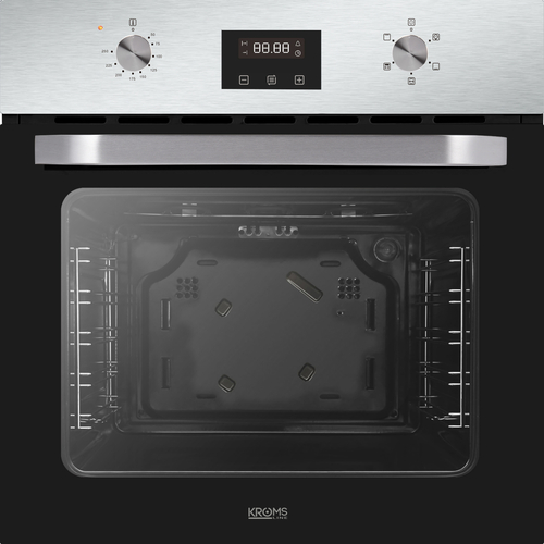 KROMSLINE KVR-3FR-B3 + KHI-300-D-S INOX- Negro - Conjunto Vitrocerámica Eléctrica + Horno + Microondas KMM-20-DX + Campana KC-CRAMER-7-GBK1