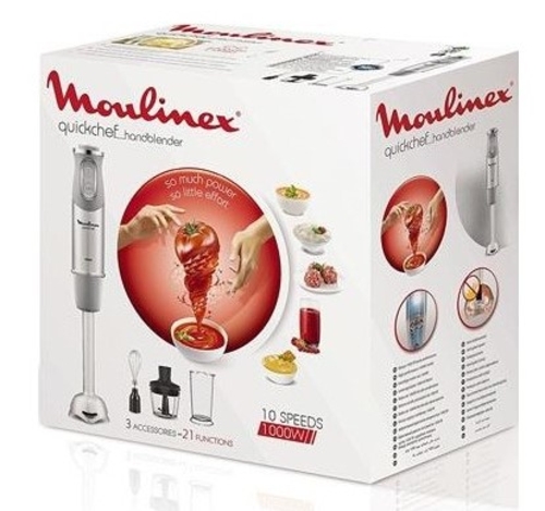 MOULINEX DD-655-D10 Gris - Batidora de Mano 1000W
