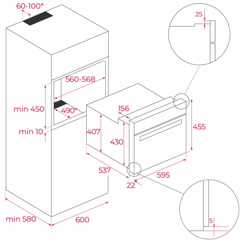 TEKA HLC-84-G1 C BM Negro - Horno Multifunción 40 L