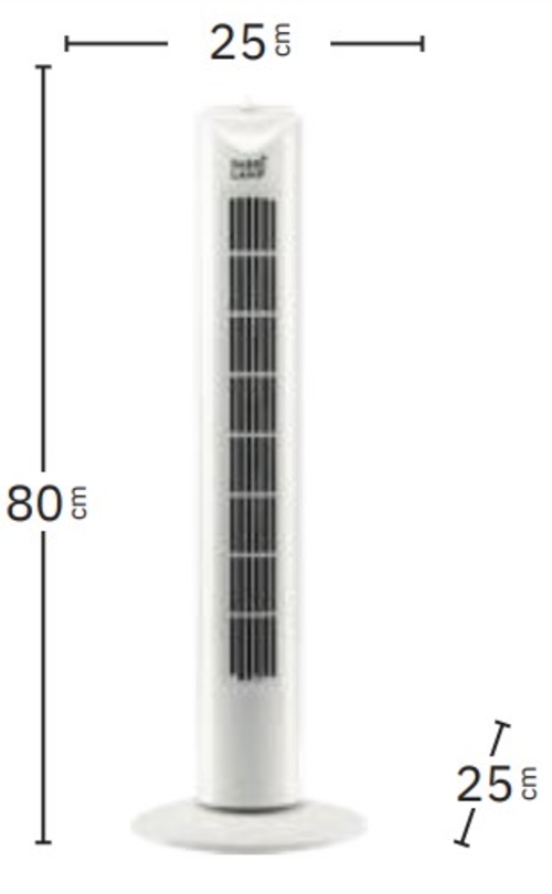 Abrila TERO Blanco - Ventilador de Torre 50W