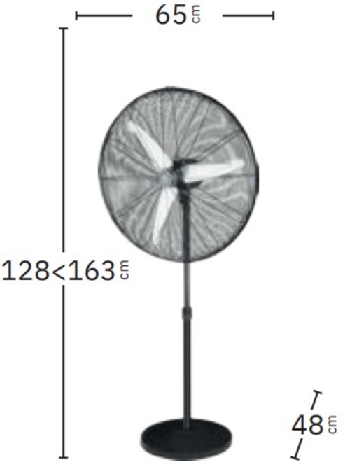 Abrila ALARCON Negro - Ventilador de Pie 180W