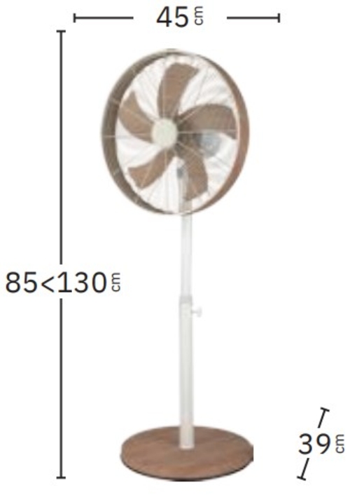 Abrila ALCAÑIZ Blanco-Haya - Ventilador de Pie 50W