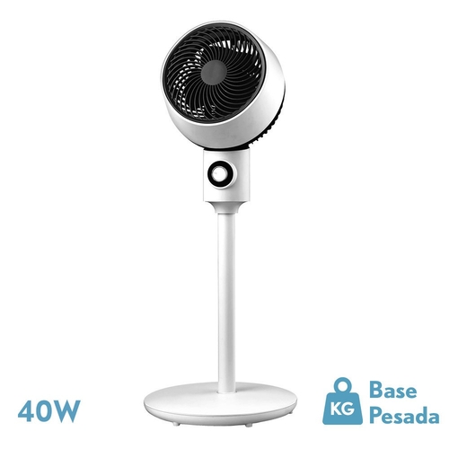 Abrila OZONO Blanco-Negro - Ventilador de Pie 40W