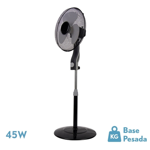 Abrila MÁGICO Negro-Gris - Ventilador de Pie 45W