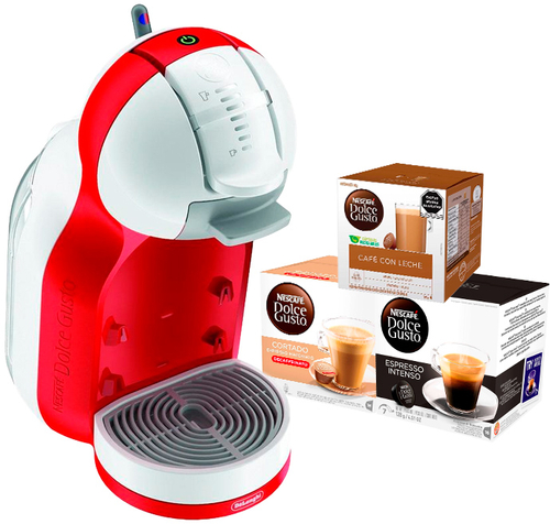 Cafetera de Cápsula 15 BARES + Regalo Cápsulas DELONGHI EDG305.WR ROJO