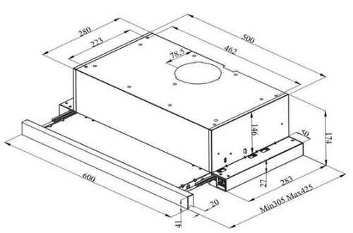 BEKO HNT-61311-X INOX  - Campana Extraíble 60CM