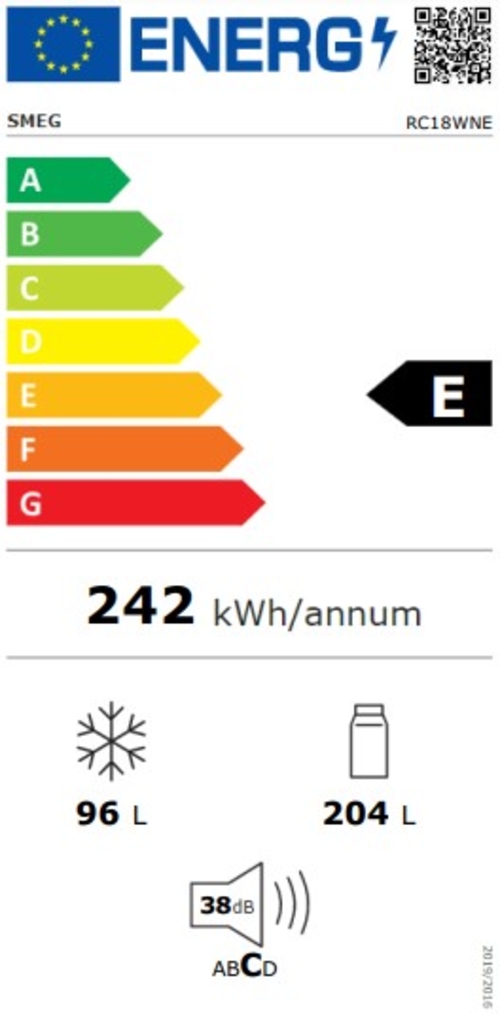 SMEG RC-18-WNE Blanco - Frigorífico Combi No Frost