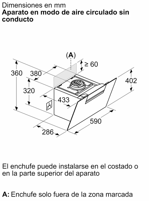 BOSCH DWK67FN20 Cristal Blanco - Campana Decorativa 60CM