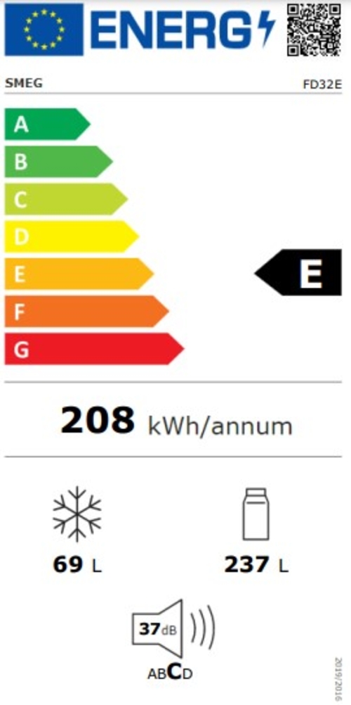 SMEG FD-32-E Blanco - Frigorífico Dos Puertas Cíclico