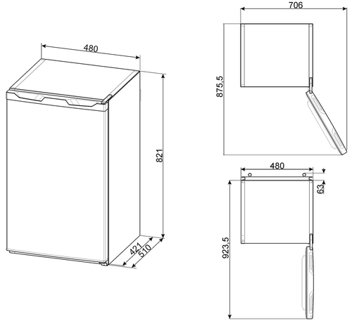 SMEG FF-08-EW Blanco - Congelador Vertical Cíclico
