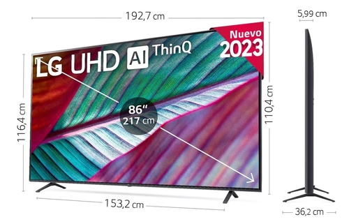 LG 86UR78006LB Negro - TV 86" 4K UHD SMART TV