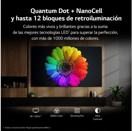 LG 65QNED826RE Negro - TV 65" HDR10 Smart TV