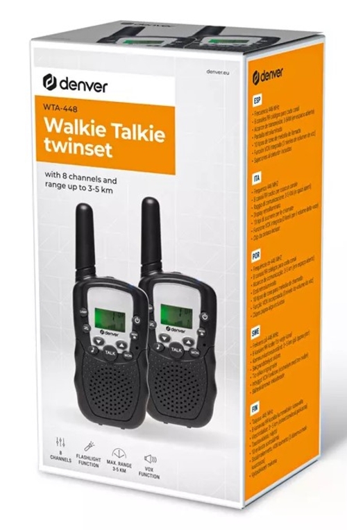 DENVER SET WTA-449 Negro - Walki Talkie 0.5W