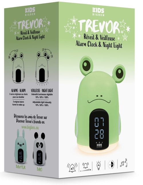 BIGBEN TREVOR RKIDSFROG Verde - Despertador Luz Nocturna
