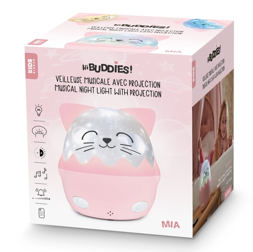 BIGBEN GATO NLPKIDSCAT Rosa - Proyector Luz Musical