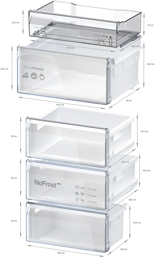 BALAY 3KFA-864-XI INOX Antihuellas - Frigorífico Combi No Frost