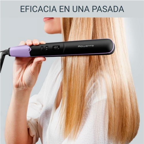 ROWENTA SF-4631-FO Negro-Lila - Plancha de Pelo Cerámica