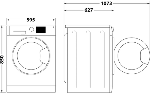 WHIRLPOOL FFB-9489-SBV-SPT INOX - Lavadora Carga Frontal 9KG 1400RPM