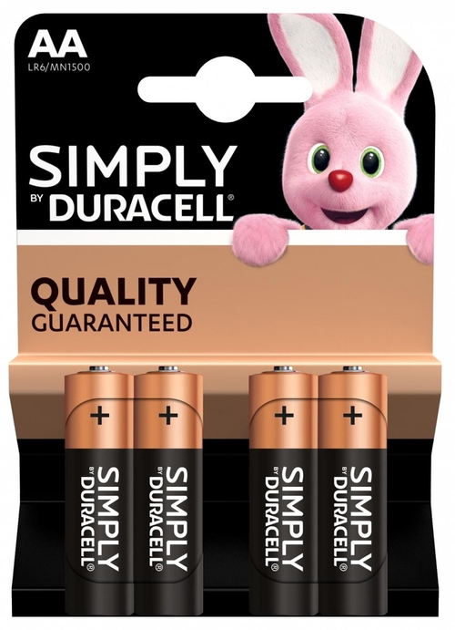 DURACELL SIMPLY AA PACK 4 UD - Pilas 1.5V