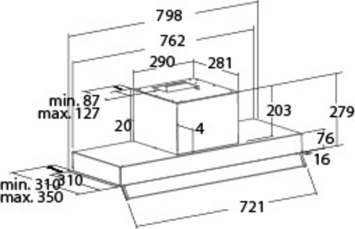 CATA ARMONIA 80 X-B INOX - Grupo Filtrante 80CM