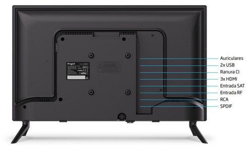 ENGEL LE2466T2  Negro - TV 24" HD