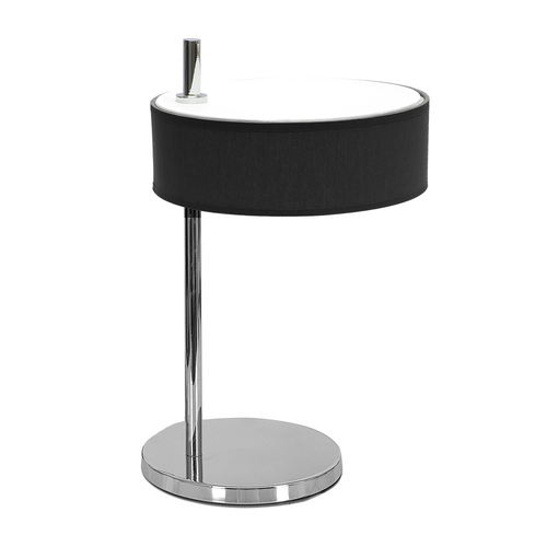Abrila HAITI Cromo / Negro - Lámpara Sobremesa Moderno 1xE14
