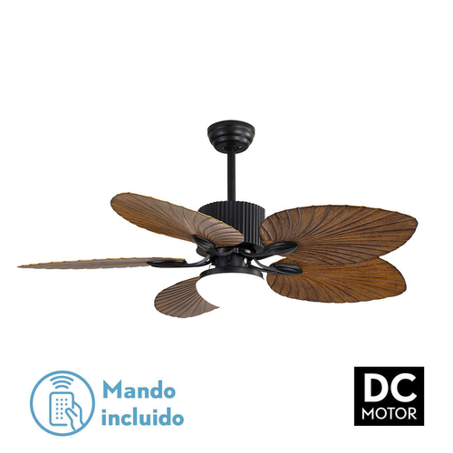 Abrila Colla Negro / Marrón - Ventilador de Techo Aspas Normales 26 W E