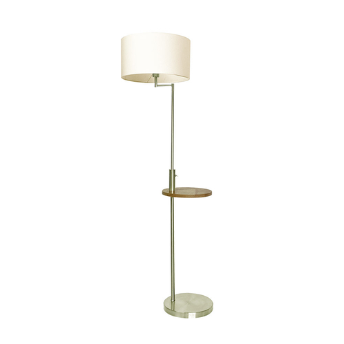 Abrila SIRIO Cuero / Beige - Lámpara Pie Salón Moderno 1xE27