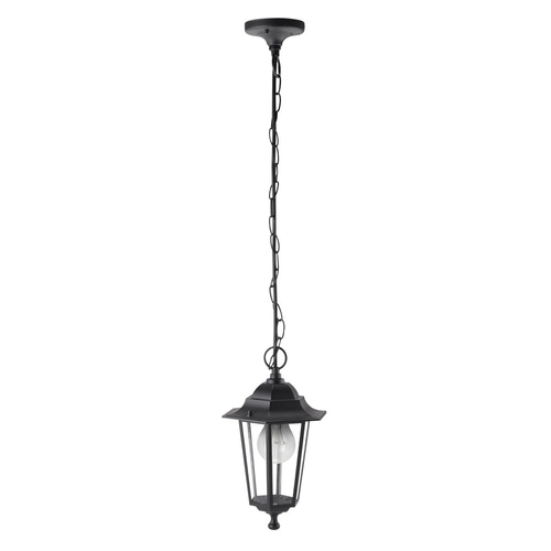 Abrila Auriga Negro - Colgante Exterior Clásico Aluminio / Cristal 44 IP